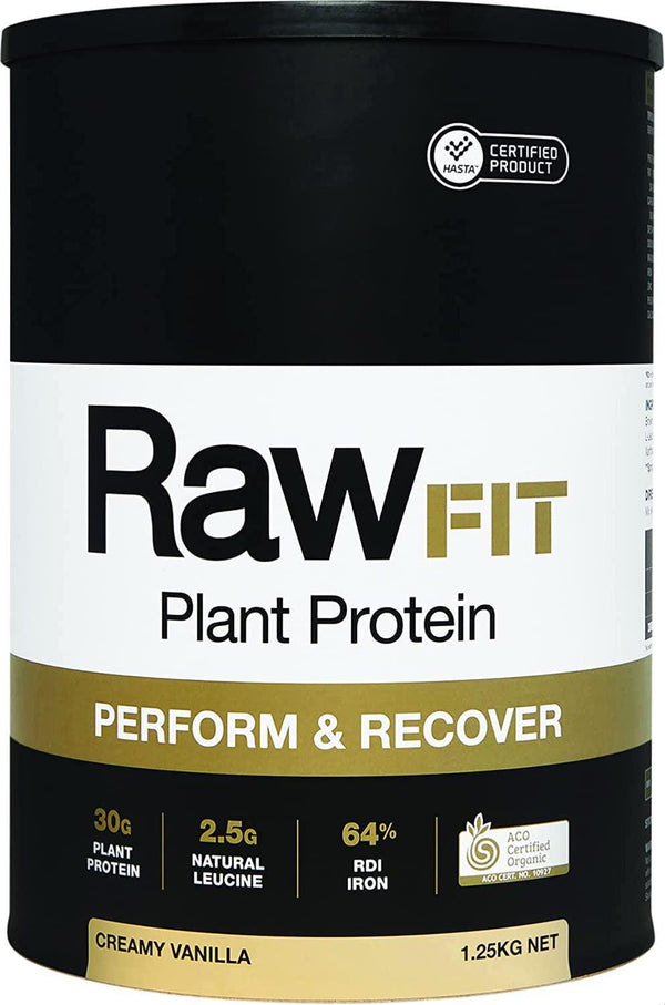 ia Creamy Vanilla RawFIT Plant Protein Perform and Recover Powder 1.25 kg