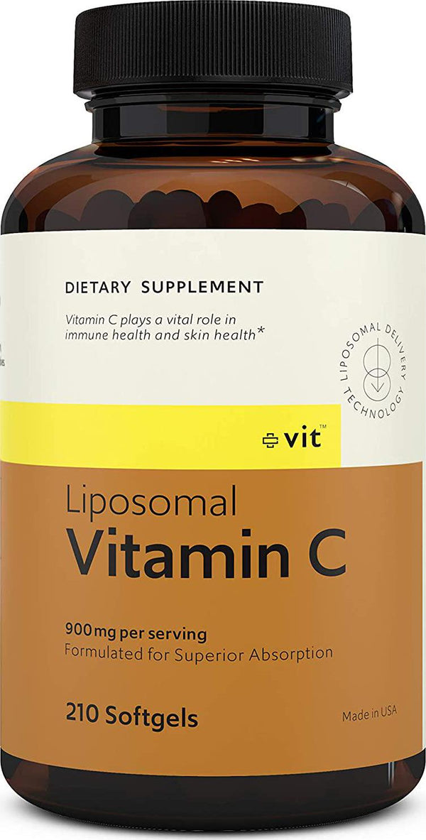 vit Liposomal Vitamin C Liquid Softgels - Enhanced Absorption, Fat Soluble High Dose Vit C - Immune Support and Collagen Booster
