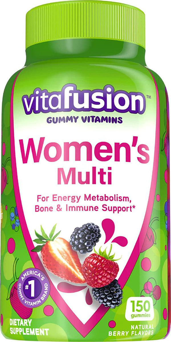 vitafusion Women&#039;s Multivitamin Gummies, Berry Flavored Womens Daily Multivitamins, 150 Count