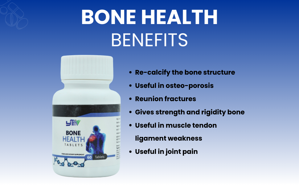 YTM Bone health Calcium & Vit-D Supplement helps in joint health Tablets-60 tablets (pack of 1)
