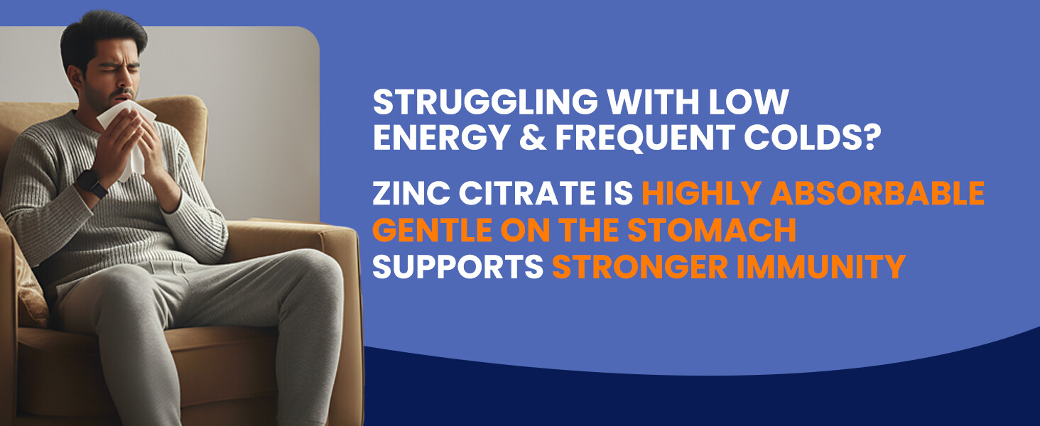 Carbamide Forte Zinc Citrate with Vitamin C | Zinc Supplements for Men & women with 100% RDA Zinc | Immunity & Cellular Health Support – 120 Tablets (Pack of 3)
