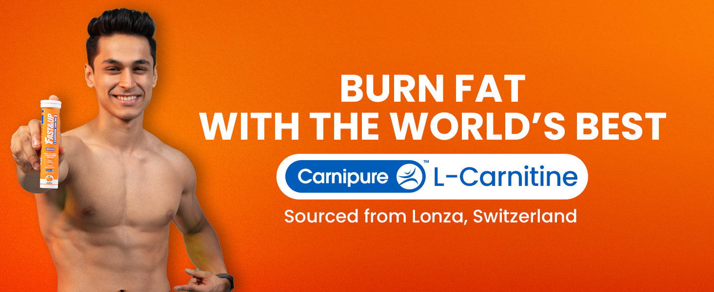 FAST&UP L-Carnitine 2000mg|Supports Weight Loss & Fat Burn|Orange|Pack of 2