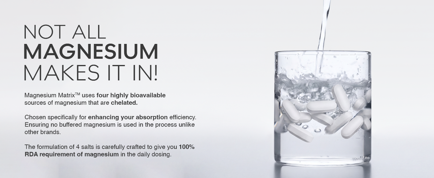 MuscleBlaze Magnesium Matrix, 60 Tablets