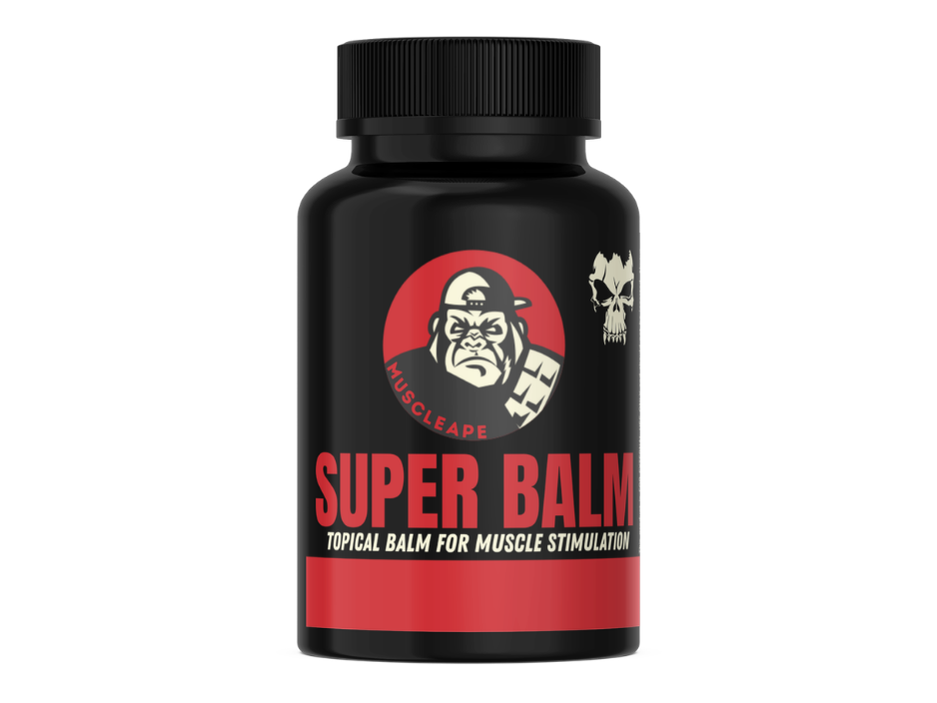 Muscleape Super Balm for Rapid Muscle Warm Up Before Workout | Topical Heating Ointment for Athletes, Gym, Bodybuilding, Powerlifting & Sports | Pre Workout Muscle Stimulation Tech