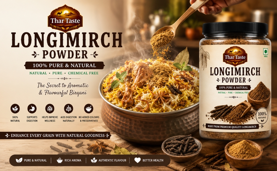 Thar Taste Longimirch Powder | 1000G | Fresh & Premium Quality | Ready to Use | Natural Ingredients