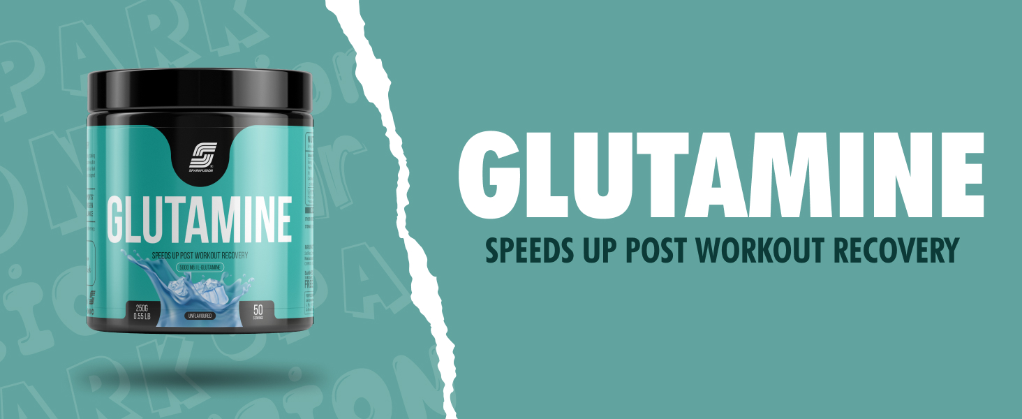 Sparkfusion L-Glutamine Powder 5000 mg (250 GM,50 Servings) For Speeds Up Post Workout Recovery Supplement | Enhanced Pumps,Digestive Health - Tested & Trusted, No Artificial Filler - Unflavored
