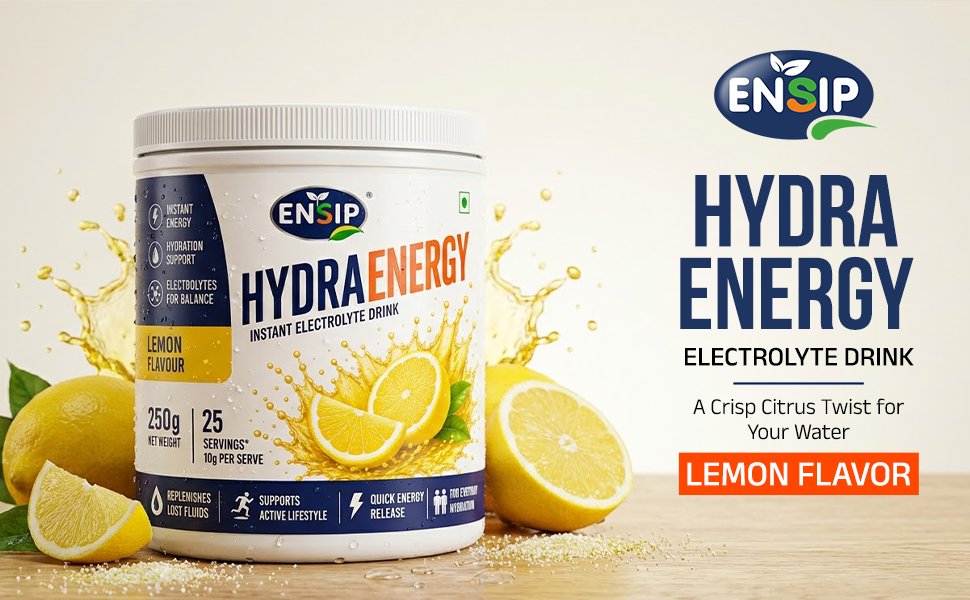 Hydra Energy Instant Blueberry Flavour Electrolyte Drink Mix 250g | 25 Servings | Vitamin C & Electrolyte Blend | Refreshing Hydration Drink Powder for Daily Use, Travel, Work & Fitness