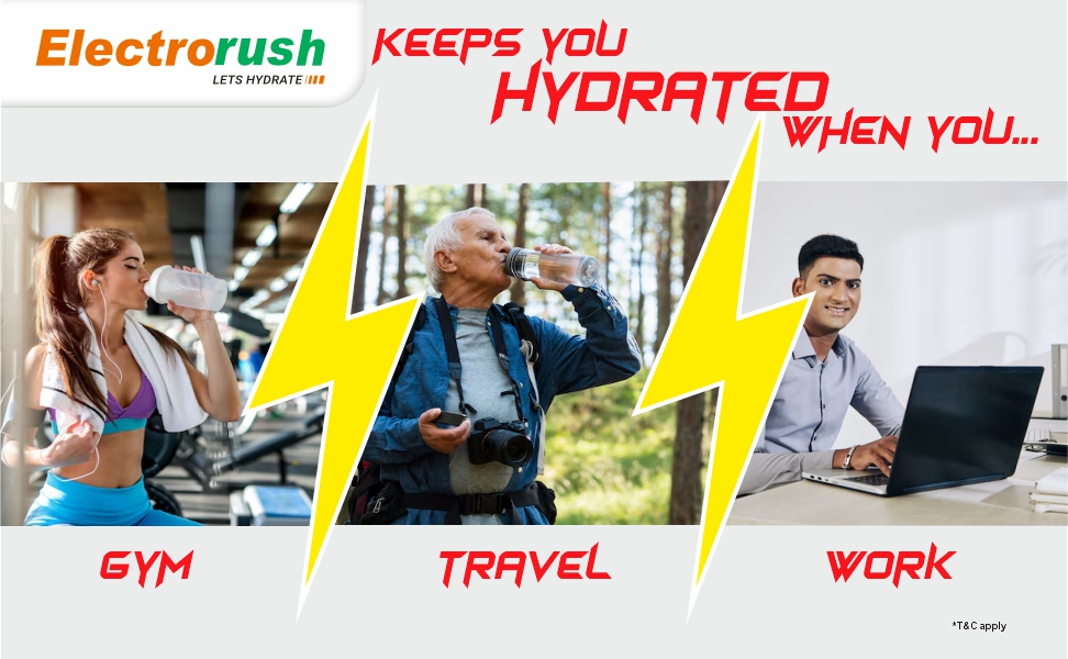 Electrorush ORS Ready to drink | WHO Recommended Formula | Apple Flavour, Pack of 10(200 ml each)