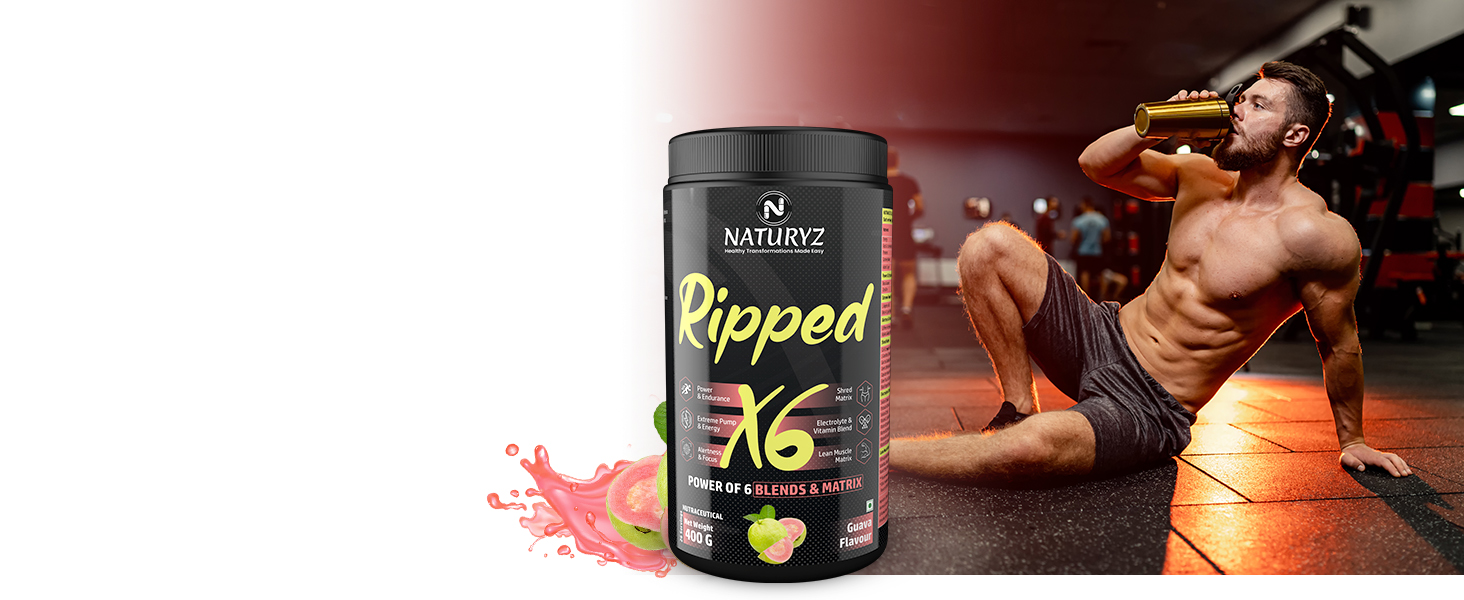 Naturyz Surge 4X Pre Workout, 400g Powder (Mix fruit fusion flavour) with 4000mg Beta-Alanine, 3500mg L- Citrulline,Creatine,L- Arginine & Aminos