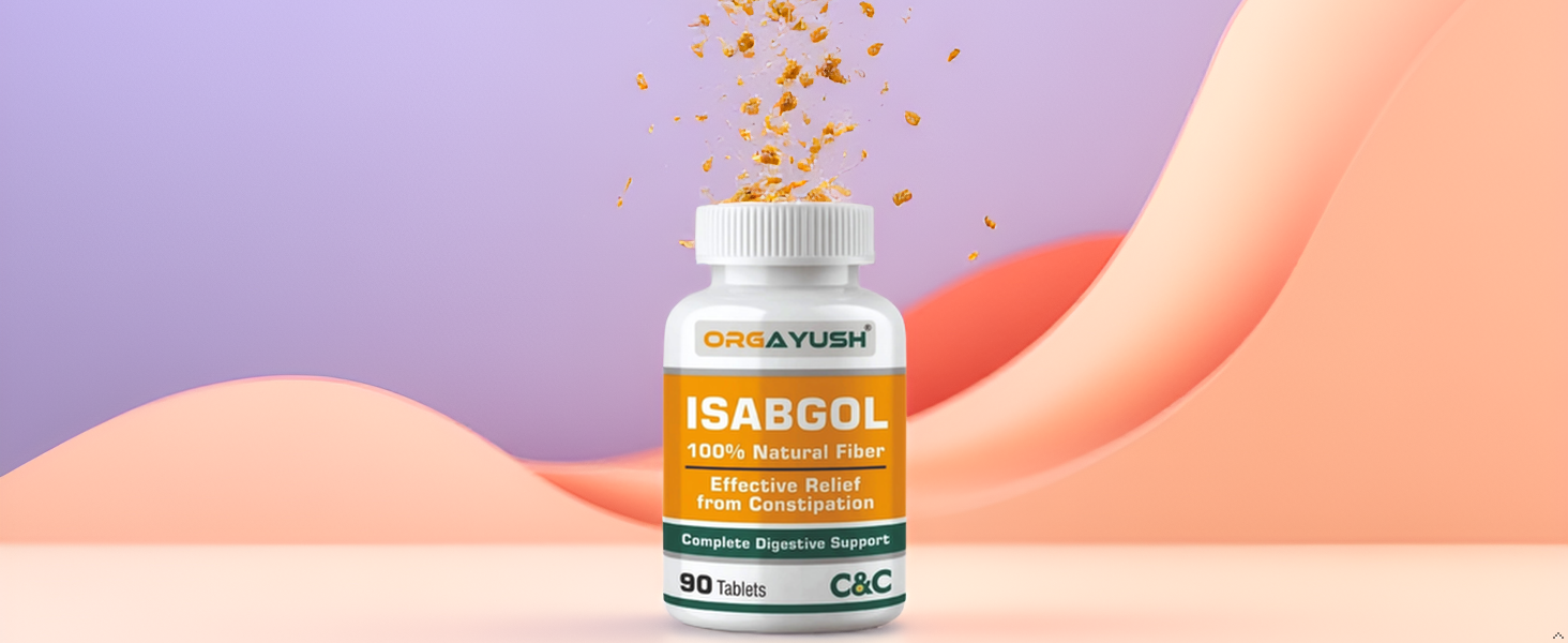 Isabgol Psyllium Husk Tablets – Digestive Support Supplement for Gut Health & Bowel Regularity, Gentle Fiber Tablets for Daily Use (Pack of 3)