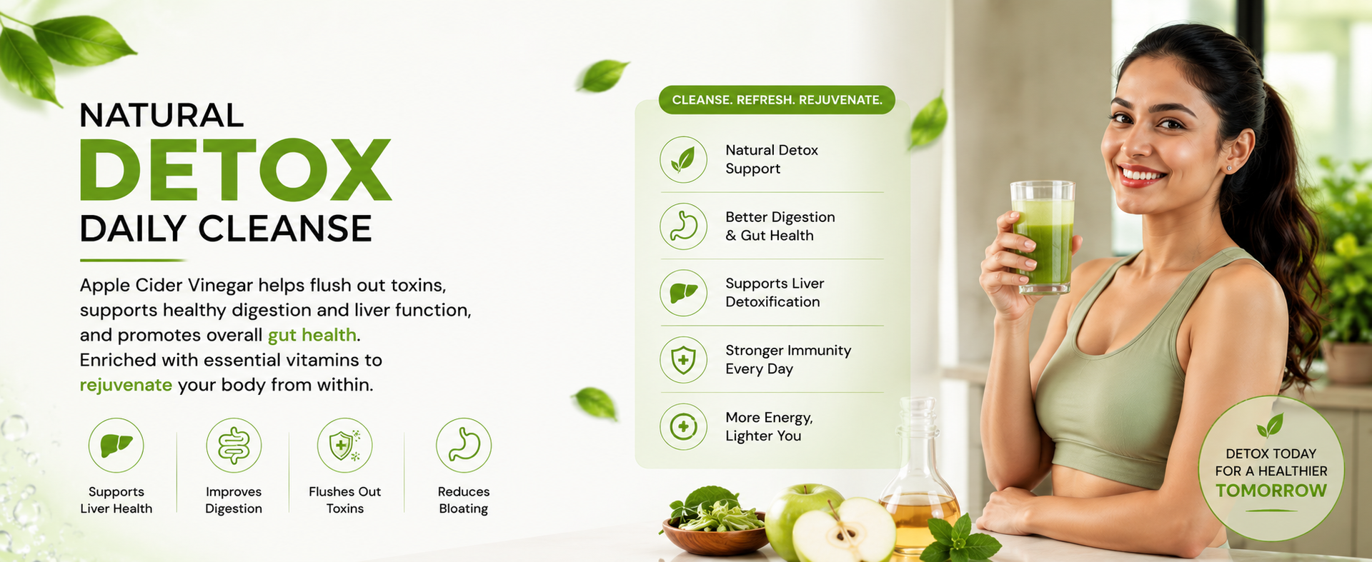 Metabolic Apple Cider Vinegar Effervescent Tablets – Green Apple Flavour | With Natural Extracts & Essential Vitamins | No Added Sugar, No Maltodextrin | Pack of 12 (15 Tablets Each)