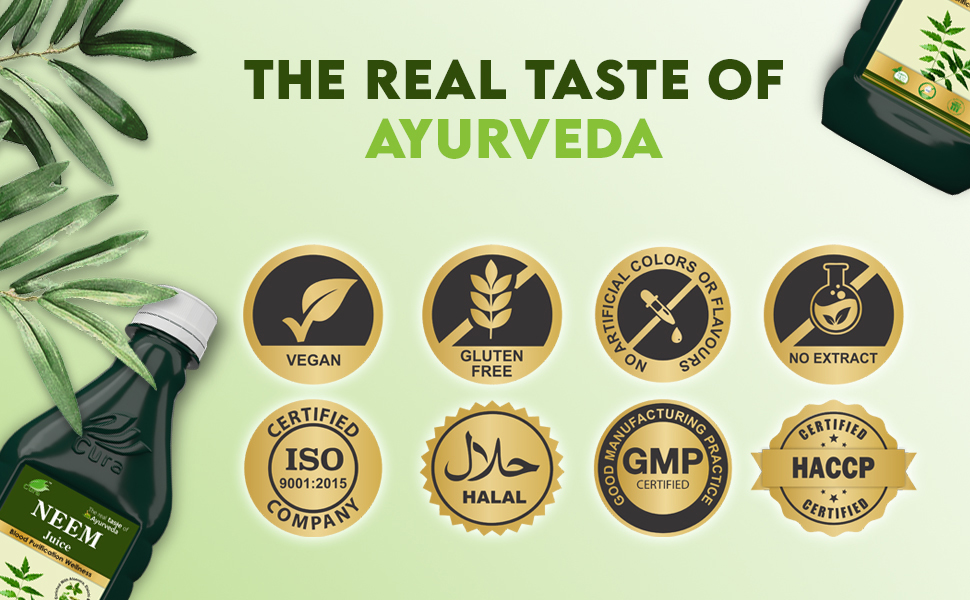 CURA AYURVEDIC Neem Ras II Fresh Neem Leaves II Natural Blood Purifier || 500ml