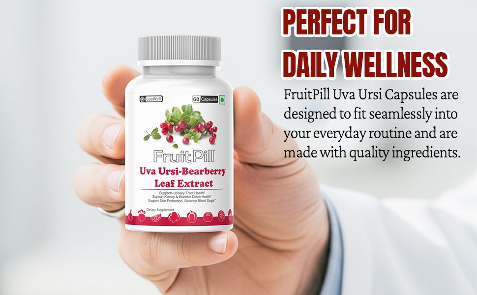 (LeeWell) Uva Ursi Bearberry Leaf Extract 600mg | Urinary Tract & Bladder Health Support | Natural Herbal Cleanser | Capsules | 60 Count