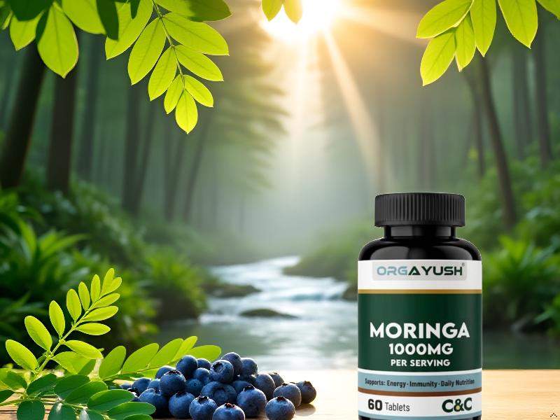 Organic Moringa 1000mg Tablets – Daily Superfood Supplement for Energy, Immunity & Joint Support, Antioxidant-Rich Moringa Leaf Extract for Overall Wellness (Pack of 3)
