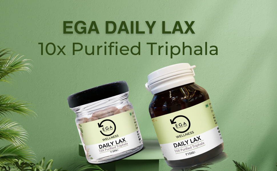 Daily Lax 10x Purified Triphala Tablets For Easy Bowel Movement, Bloating Supports Healthy Digestion Relieves Constipation Pack Of 60 Tablets