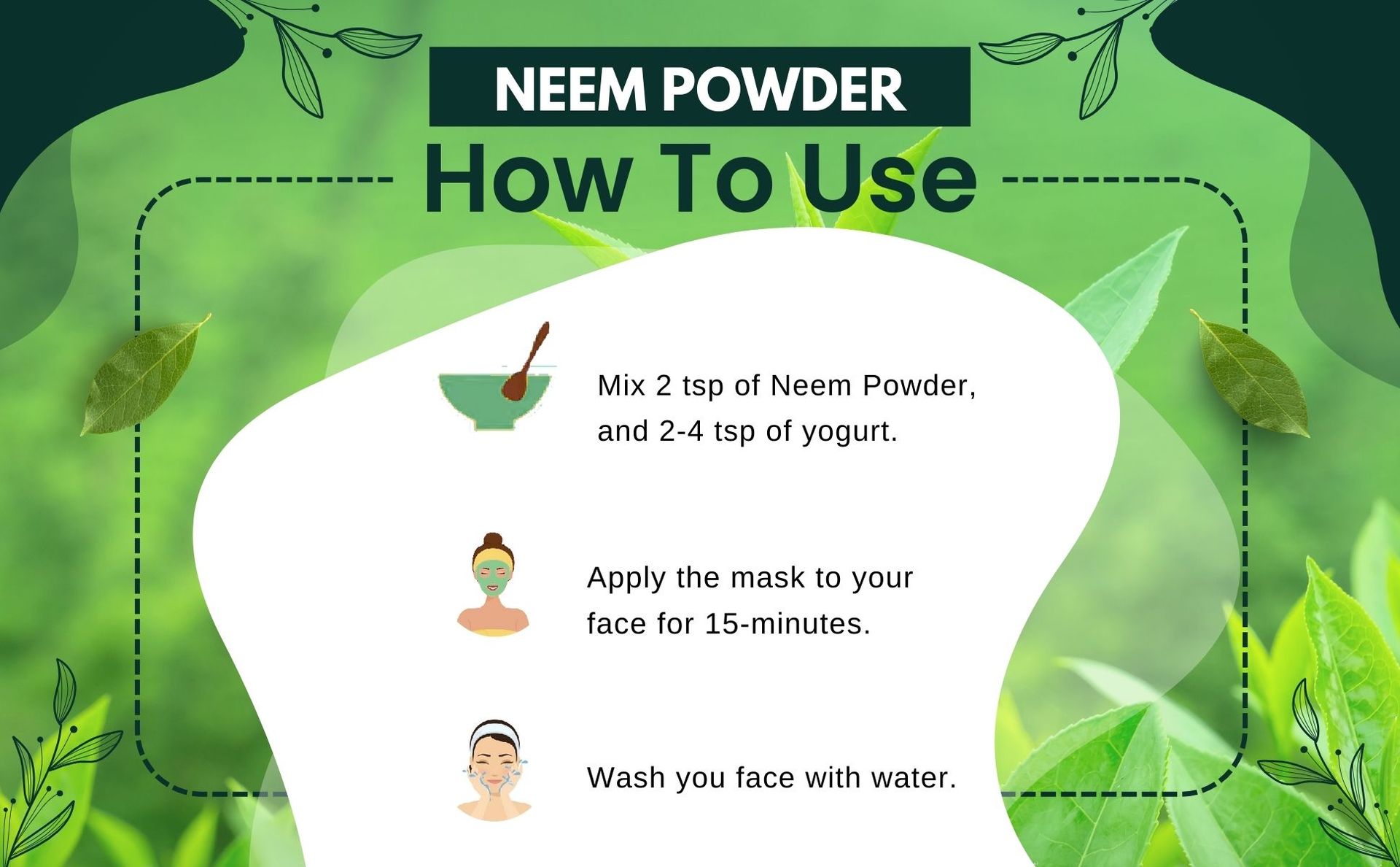 Birju Mahavir 1 KG NEEM LEAVES POWDER, Multi-colored