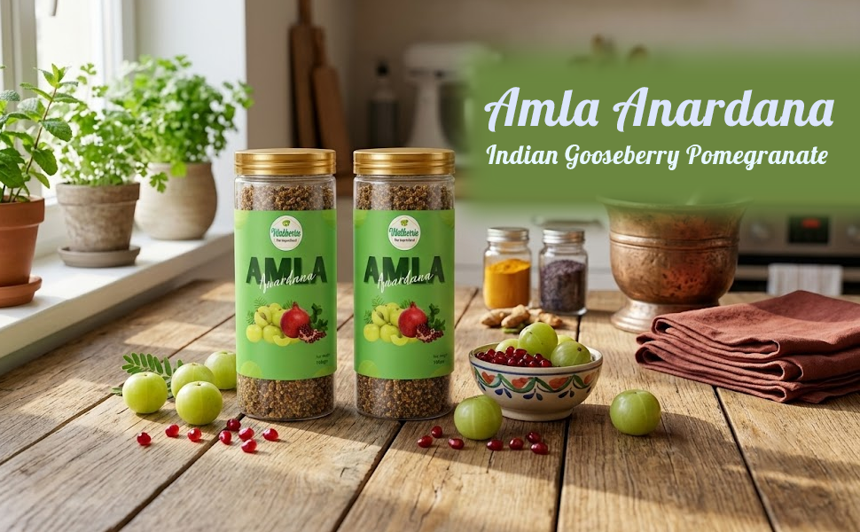 Vital-berrie | Amla Anardana Pack of 2 (180g Each)| Sweet & Tangy Indian Gooseberry & Pomegranate Mouthfreshner | Total 360g | Gifting