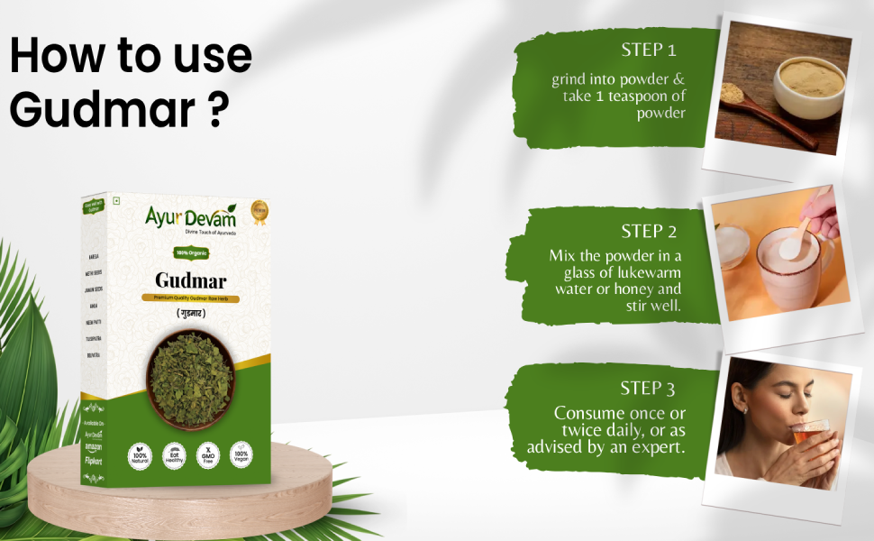 Gudmar | Gudmar Leaves Raw| Madhunashini | Sirukurinjan Podapatri | Meshashringi |Gymnema Sylvestere (100 Gram)