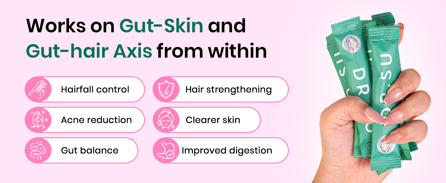 Dr. Su 6-In-1 Supplement Powder | Clear Skin, Strong Hair & Healthy Gut | With Vitamins, Minerals, Antioxidants, Probiotics, Fiber & Adaptogens | Lemon Mint | Sugar-Free | 30 Sachets x Pack of 2 | Unisex