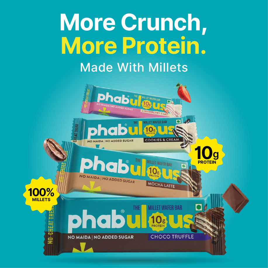 Phab Assorted Protein Bars (Chocolate, Mocha, Strawberry) 11g Protein, No Added Sugar | High Fibre, Trans Fat-Free & No Preservatives | Healthy & Tasty | GMO Free (Pack of 6 x 35g)