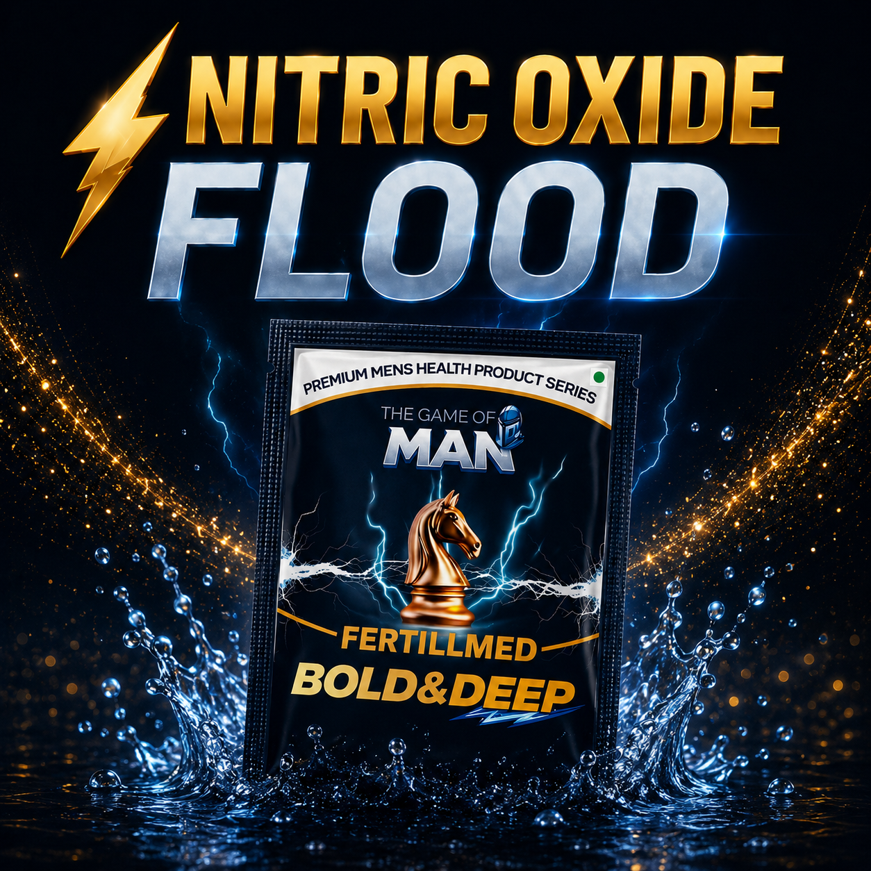 Bold & Deep Men's Wellness Supplement L-Arginine 3000mg, 3 Sachets