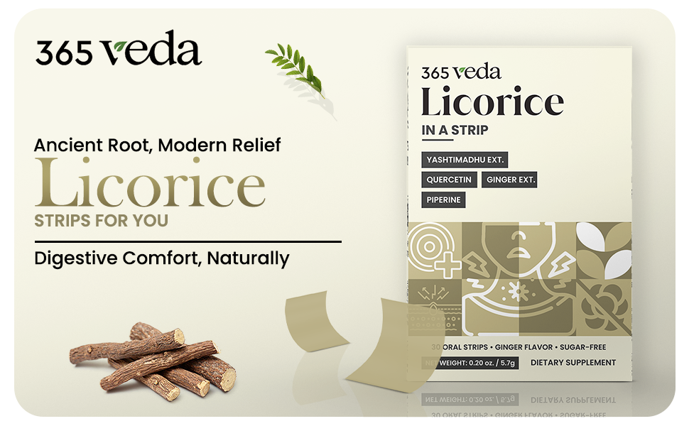 Mulethi (Licorice/Yashtimadhu) Oral Strips with Quercetin & Ginger Extract | Throat Relief, Voice Clarity & Respiratory Support | Sugar Free, Vegan | High Absorption| More Bioavailable| 30 Dissolvable Oral Strips