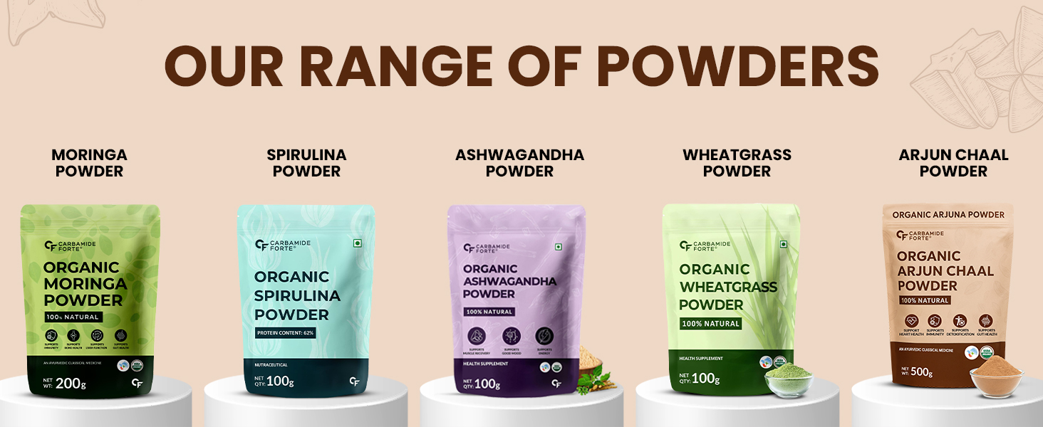 Carbamide Forte Arjun Ki Chaal Powder - 500g | Arjun Chaal Organic Powder From Arjuna Bark To Support Heart Health & Promote Good Cholesterol