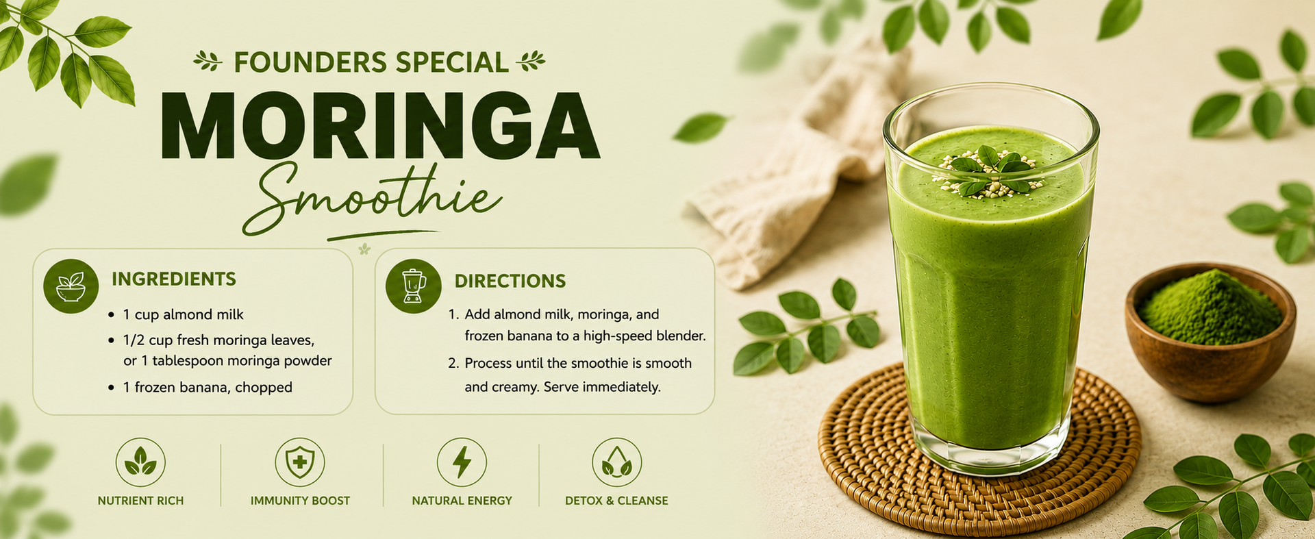 Moringa Powder 250g | 100% Pure & Natural Moringa Leaf Powder | Rich in Vitamins, Minerals & Antioxidants | Chemical-Free, Lab Tested | Superfood for Immunity, Energy & Wellness (250g)