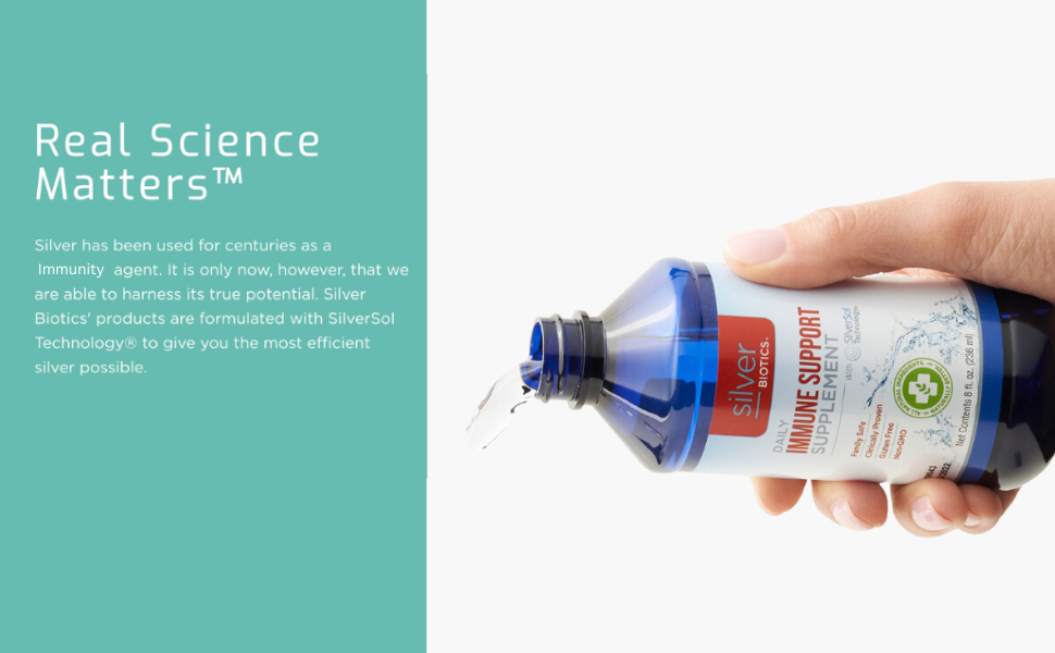 Silver Biotics Liquid 30 PPM Patented Multivalent SilverSol Technolology | Bio-Hacking Immune Building Natural Support |4 oz. Dropper