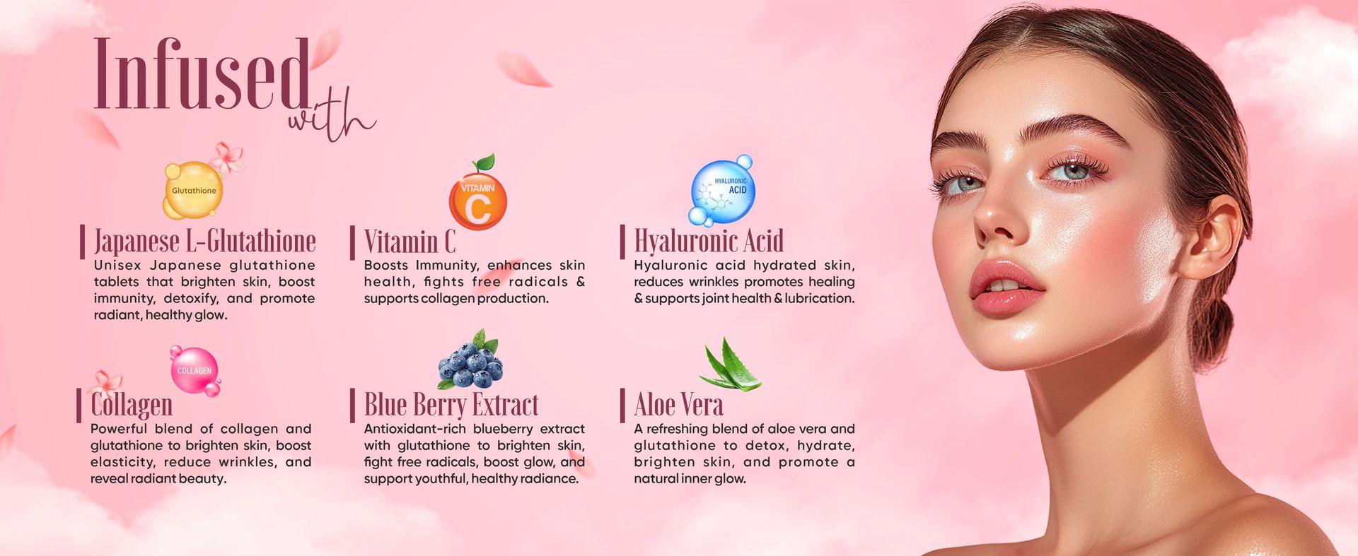 Vitaminnica Gluta Boost 11-in-1 Effervescent Tablets with Japanese L-Glutathione, Collagen, & Hyaluronic Acid | Skin Radiance & Beauty Supplement | 15 Tablets | Pack of 1 | Green Apple