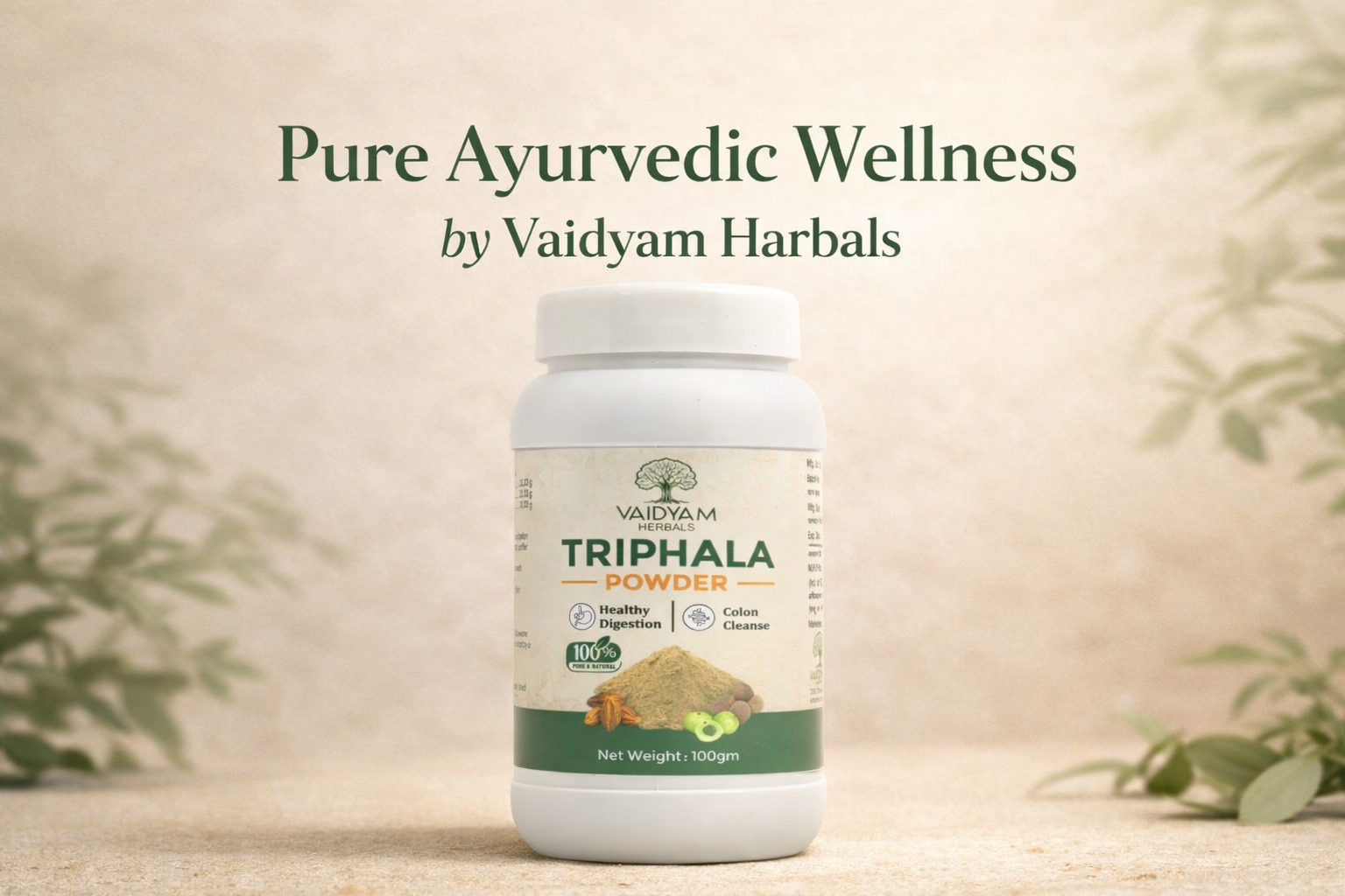 Triphala Powder for Digestive Health and Antioxidant Support, 100g
