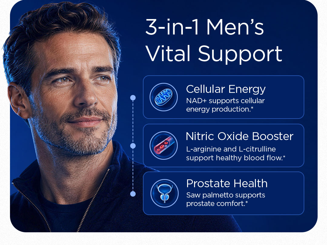 NAD Supplement for Men – Liposomal NAD+ NMN Alternative Nitric Oxide Prostate Health Supplements with Resveratrol, CoQ10, L Citrulline and Lycopene for Anti-Aging & Cellular Energy Support 60 Capsules
