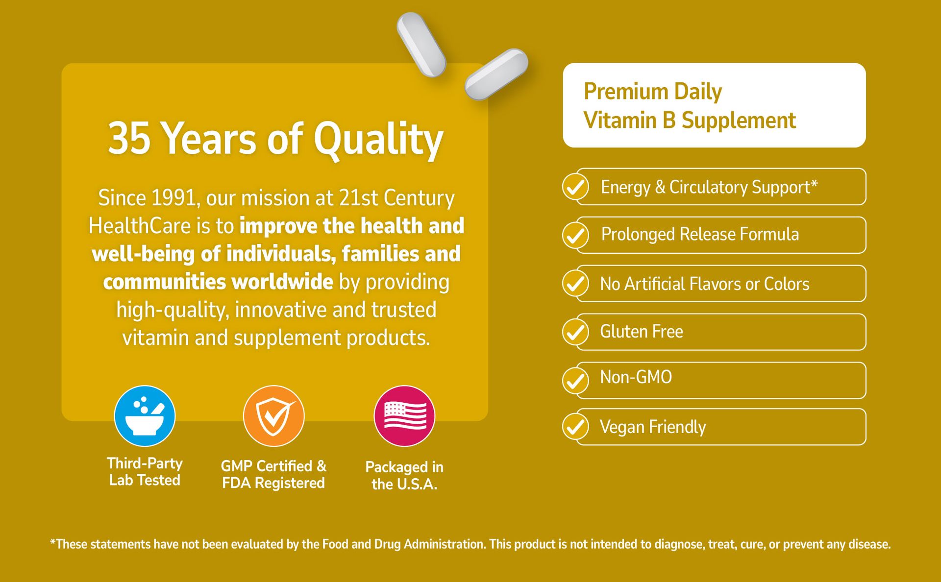 21st Century Niacinamide 500mg Prolonged Release, No Flush, 110 Count