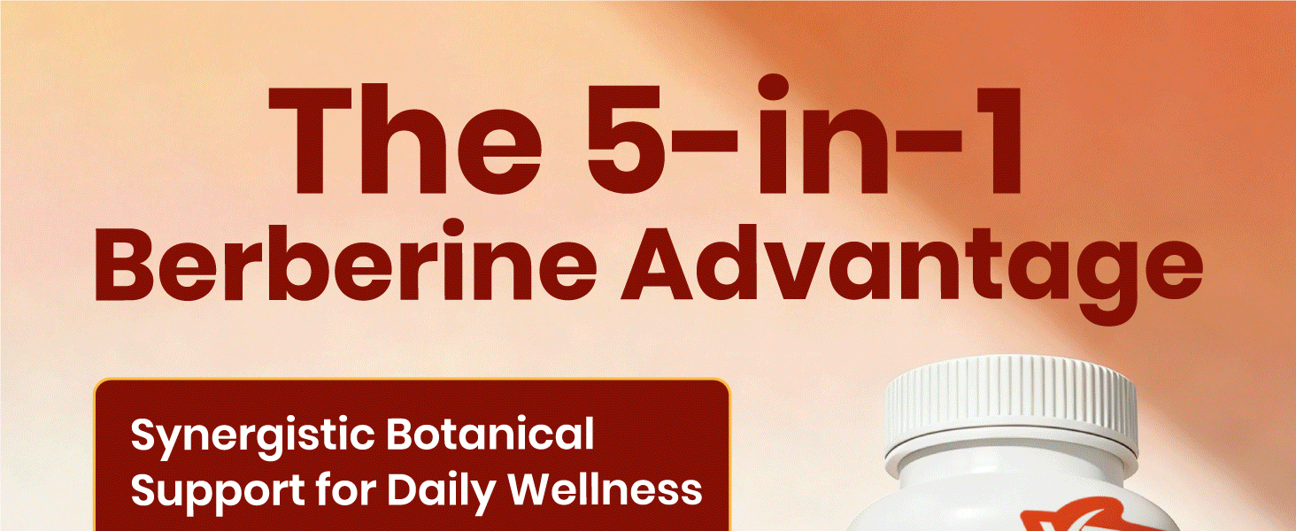 VEV Berberine Supplement with Ceylon Cinnamon, Cayenne Pepper, 120 Capsules