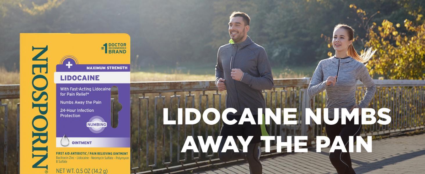 Neosporin + Lidocaine Pain Relief Triple Antibiotic Ointment, 0.5 oz