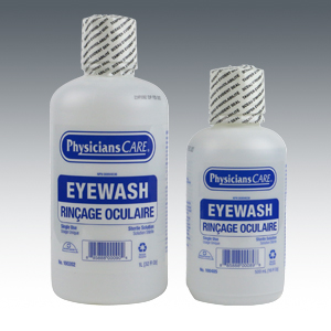First Aid Central 100485 PhysiciansCare Emergency Eye Wash Solution, Made in Canada, 16 Oz. Bottle