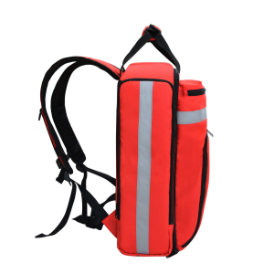 Emergency Medical Backpack, Empty First Aid Bag, First Aid Trauma Bag, with Reflector, Large Capacity (Orange)