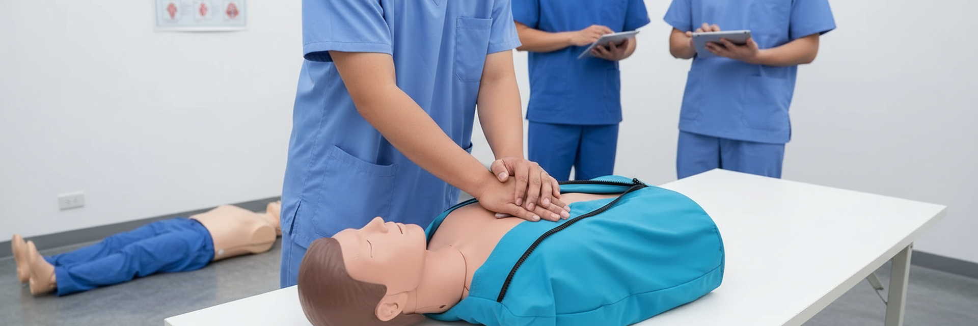 ELZEM Adult CPR Training Mannequin Rubber Mannequins First Aid Training in Cardiopulmonary Resuscitation for Teaching Training A