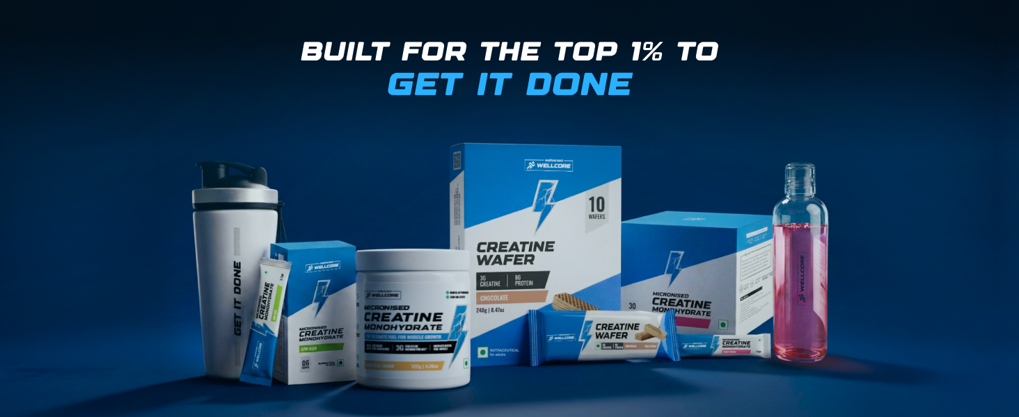 Wellcore Pure Micronised Creatine Powder (33 Servings, Fruit Fusion)