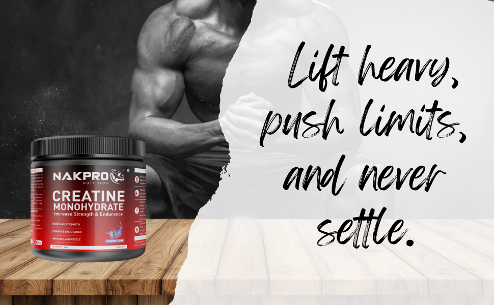 NAKPRO NUTRITION Micronised Creatine Monohydrate | 250g Jar | Tangy Orange | 3g Creatine/Per Serving | Trustified Certified | Rapid Absorption Pre/Post Workout