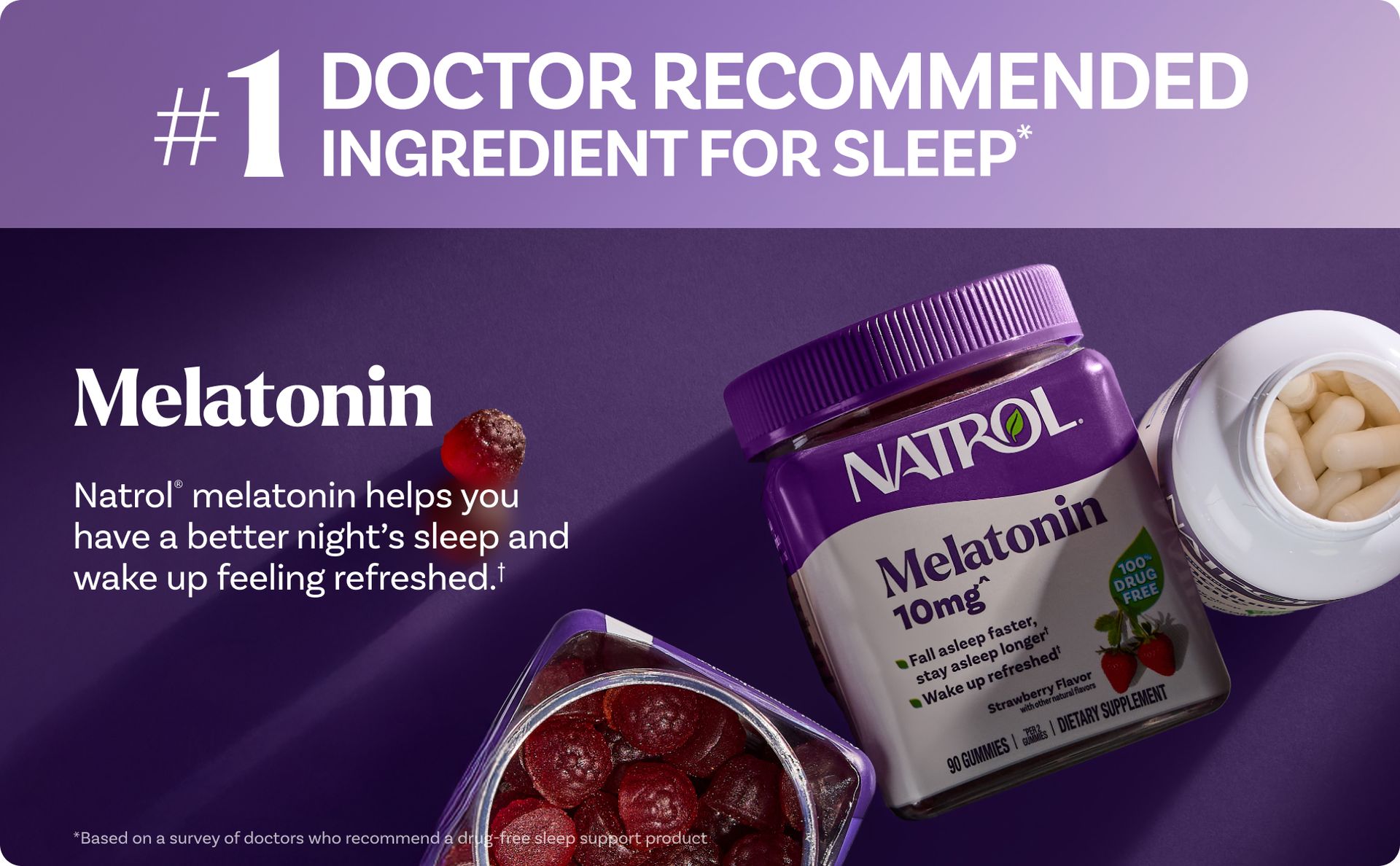 Natrol Melatonin 10 mg Gummies, Sleep Support for Adults, 140 Gummies