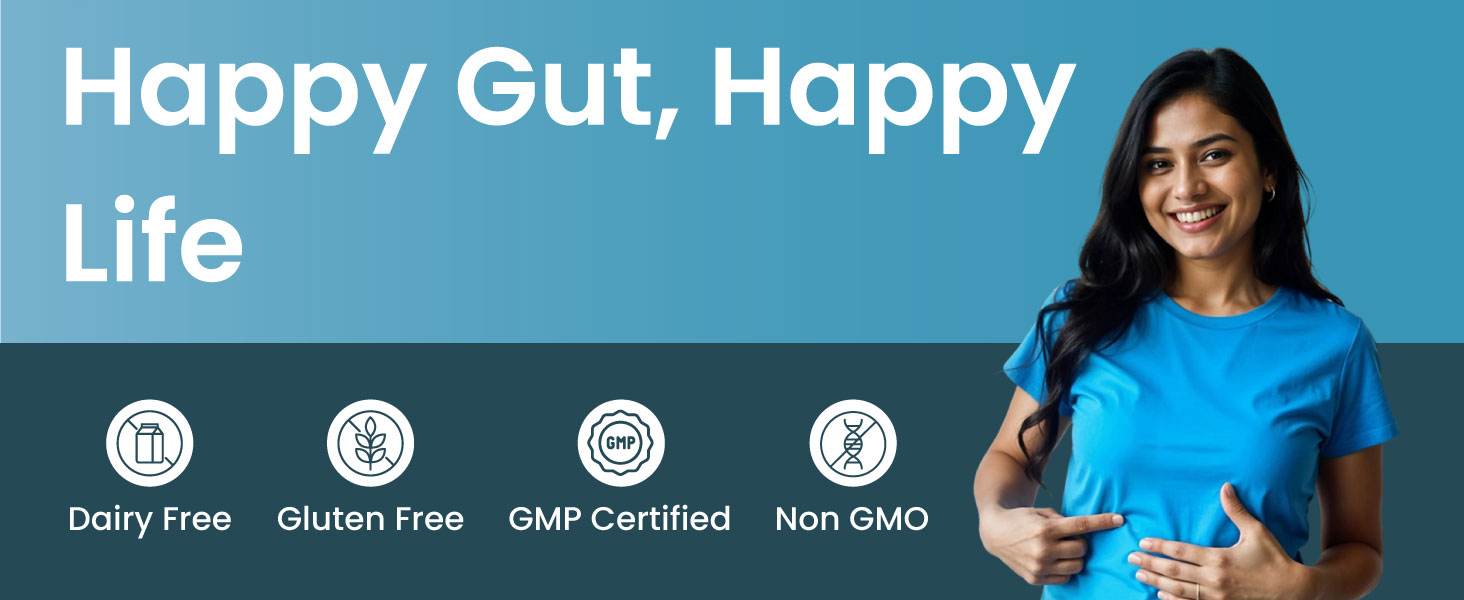 ZEROHARM Gut Army Prebiotics & Probiotics Capsules | 10 Unique Strains 100 Billion CFU with Inulin | Pre & Probiotics Supplement for Gut Health, Digestion, Colon Cleanse & Skin Care | 60 Capsules