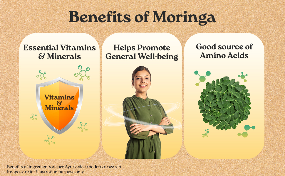 A TATA Product - Organic India Moringa Capsules - 60 Veg Caps, Essential Nutrition Superfood, Helps Naturally Boost Energy Level, Improves Stamina, Rich In Vitamins & Minerals, GMP & NPOP Certified Organic