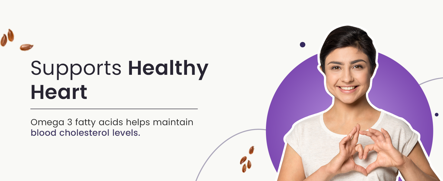 Neuherbs Flaxseed Oil Omega 3 6 9 Capsules 1000mg For Men & Women | Cold Pressed Flaxseed Oil Veg Omega-3 Supplement With Vitamin D3 & E | Supports Heart, Joint & Skin Health - 60 Softgels