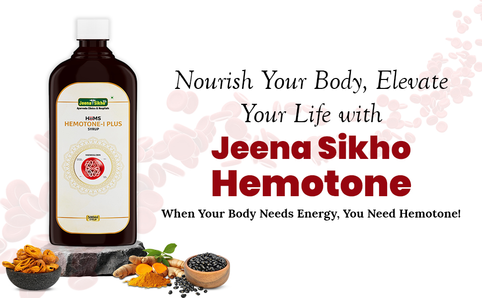 Jeena Sikho Hemotone-I Plus | Ayurvedic Health Tonic | Supports Strength & Wellness | 500 ml