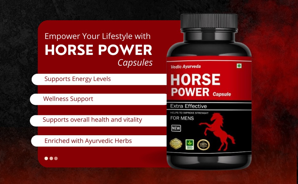 Instant Effective Horse Power Capsule - Advanced Formula - Enriched with Ayurvedic Herbs for Long Lasting Result