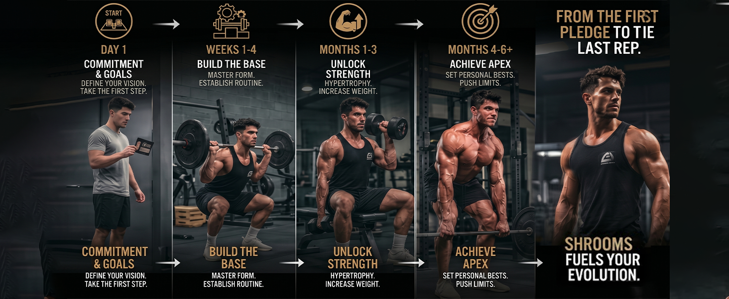 Absolute Nutrition SHROOMS Pre Workout Powder (60 Servings, 500g) | With Beta Alanine, L-Citrulline DL-Malate 2:1, Cocoa Bean Extract & Bitter Orange| (Pineapple)