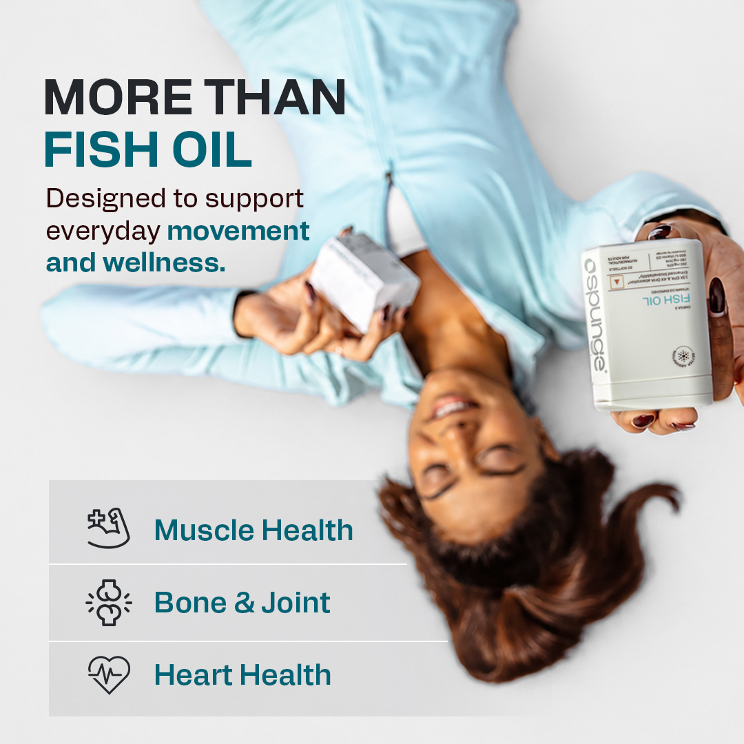 Spunge Omega 3 Fish Oil | Vitamin D3 Enriched | 30 Tablets | High Strength EPA & DHA with Vitamin D3 | 13X EPA & 4X DHA Absorption | Improved D3 Uptake | Supports Heart, Brain, Bone, Joint & Immune Health