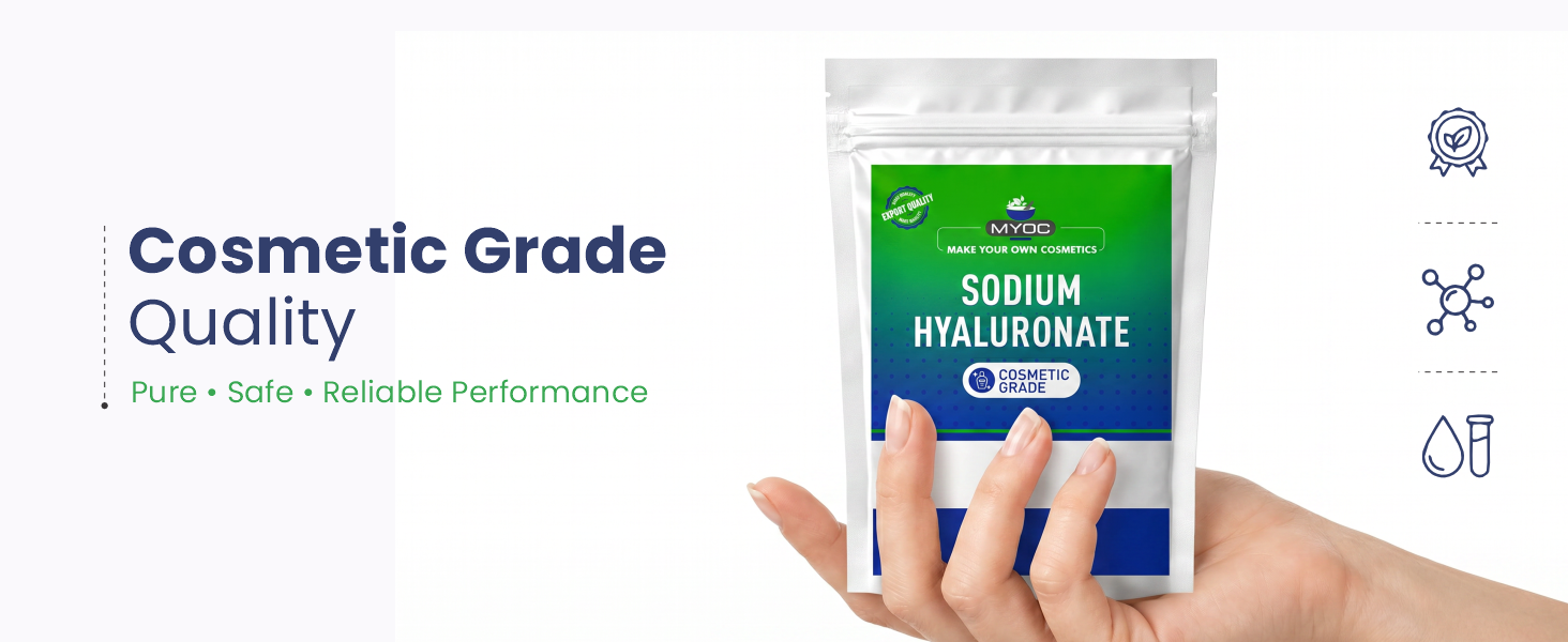 Sodium Hyaluronate Powder - 25 g — cosmetic grade hyaluronic acid for DIY serum, moisturiser and anti-aging formulations