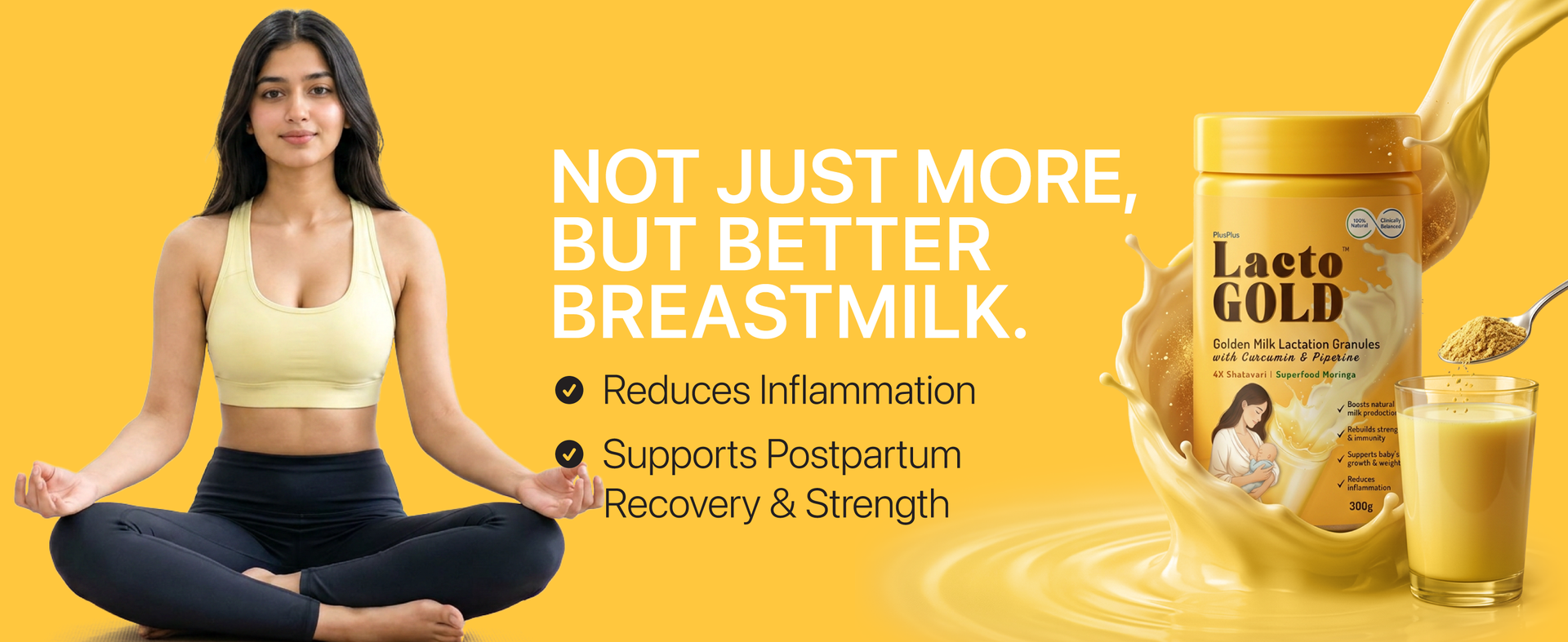 LactoGold™ Lactation Granules | Not Just More But Better BreastMilk | 4X Shatavari, Moringa, Curcumin & Piperine | 300g |